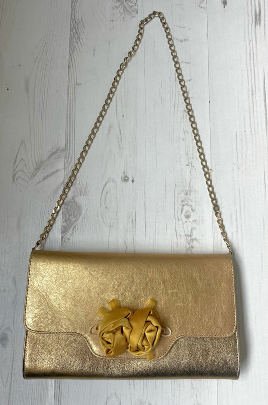 Gold Vintage Chain Flower Detail Bag