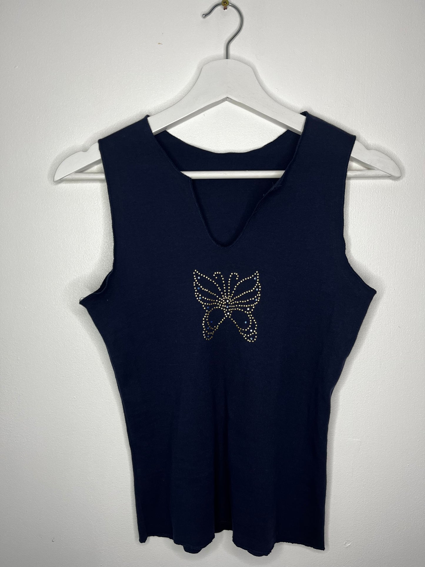 True vintage y2k ETAM butterfly sleeveless top