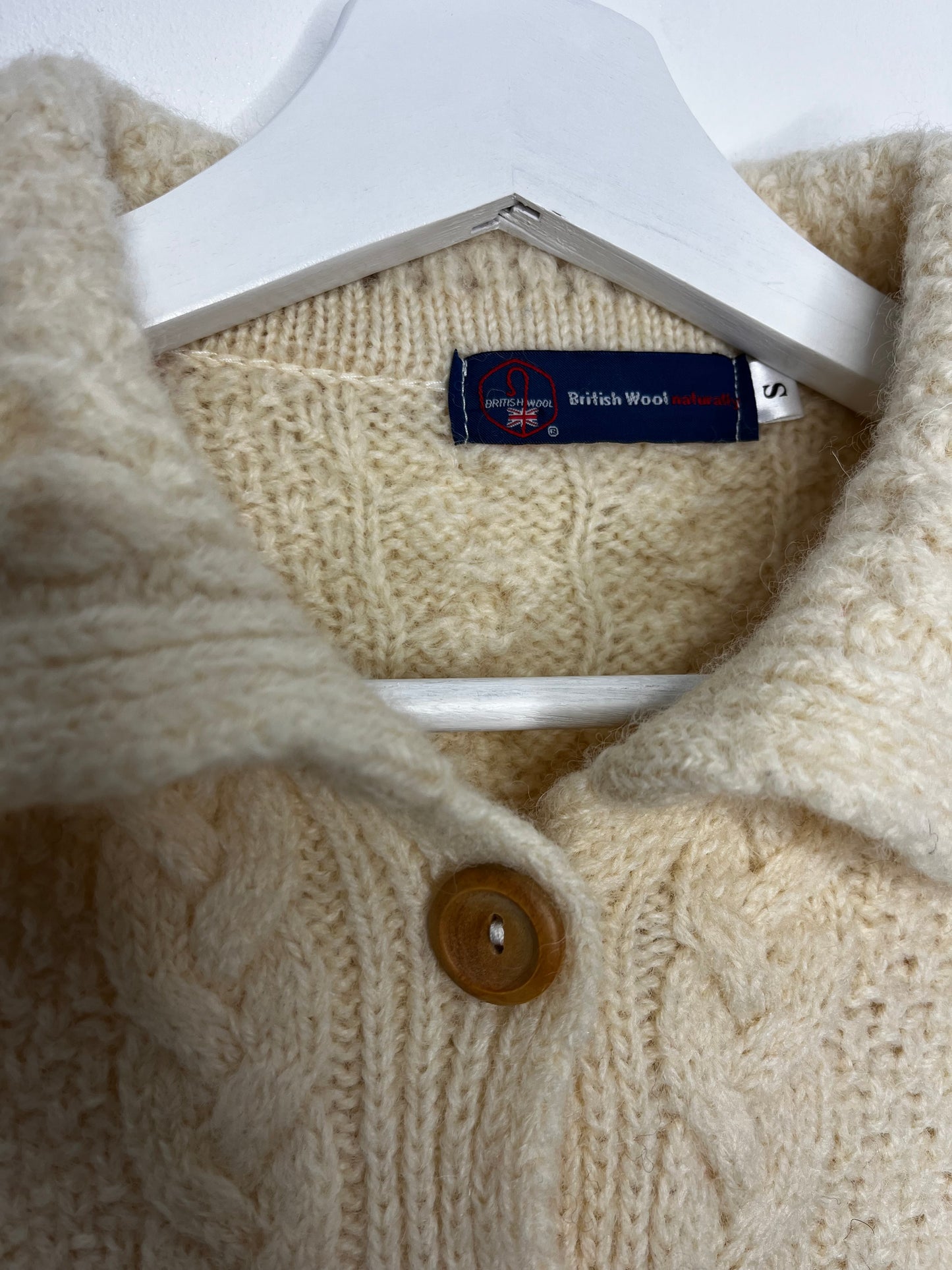 True Vintage Cream Wool Cardigan