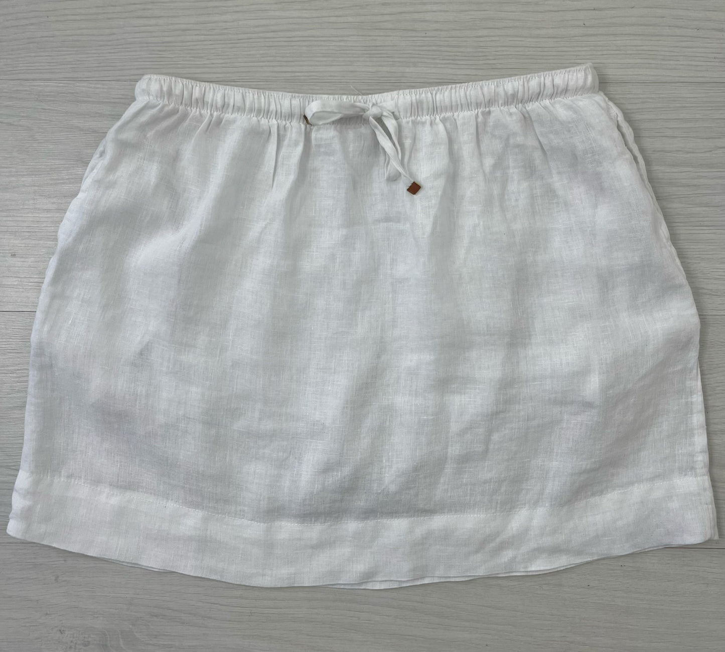 White Linen Skort Skirt Size Medium