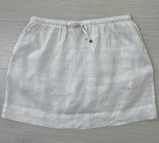 White Linen Skort Skirt Size Medium