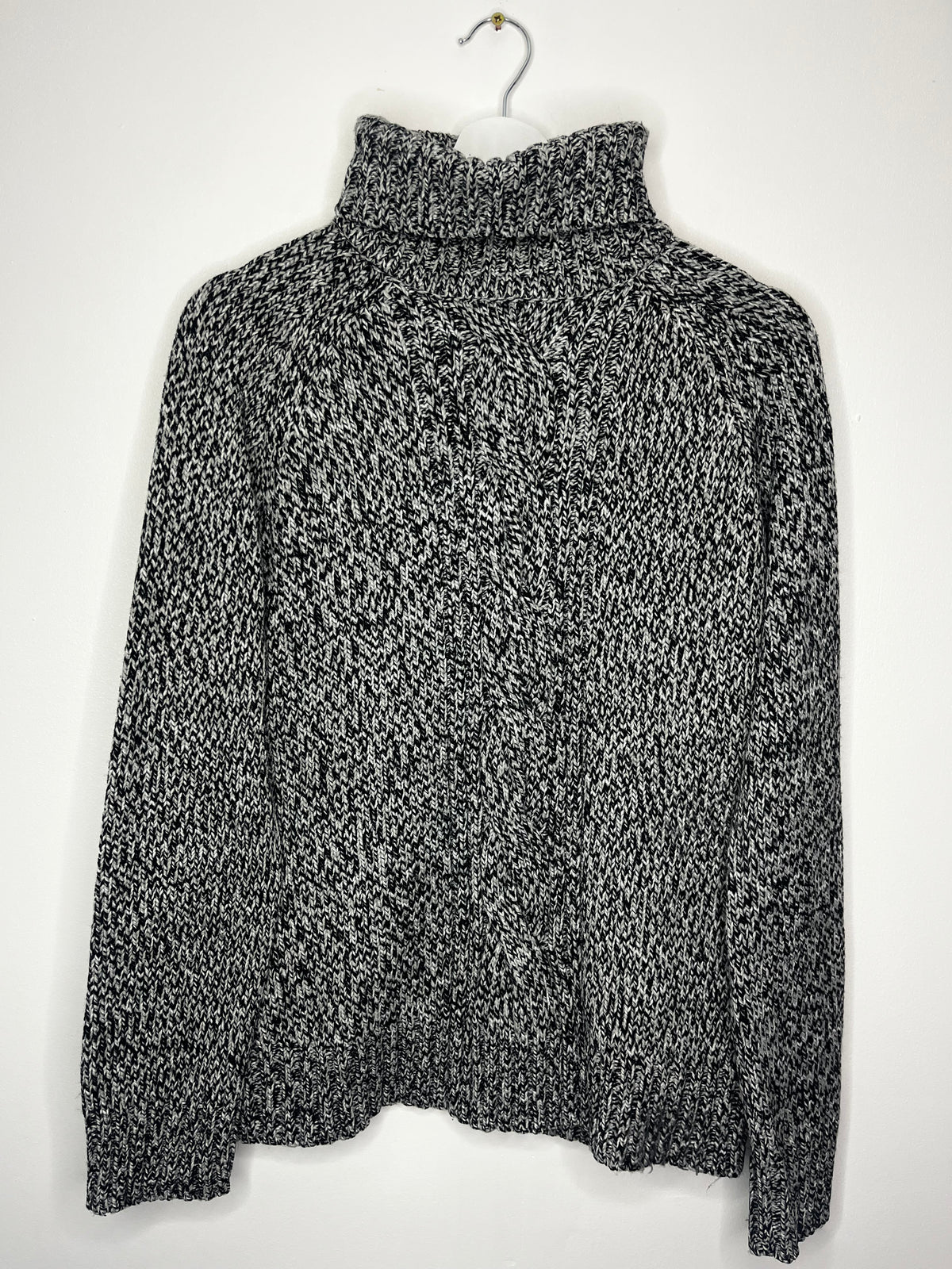 Monochrome Speckled Roll Neck Jumper