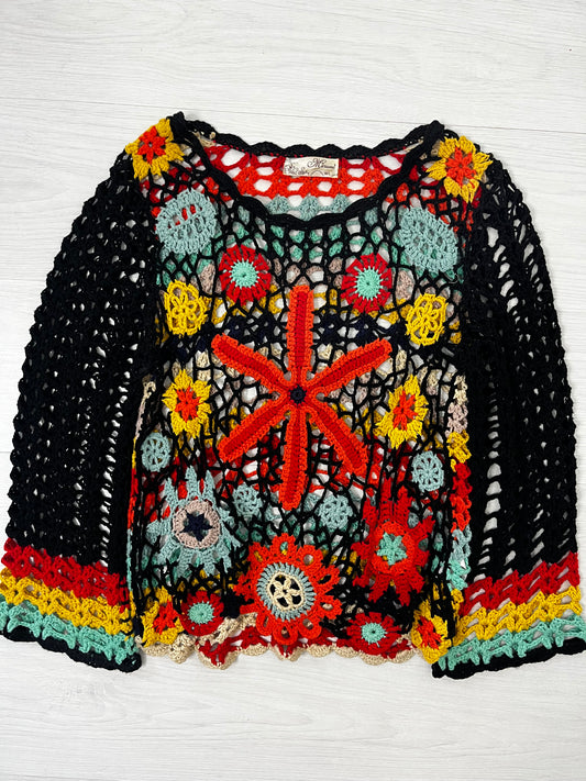 Colourful Crochet Summer Cover Up Top