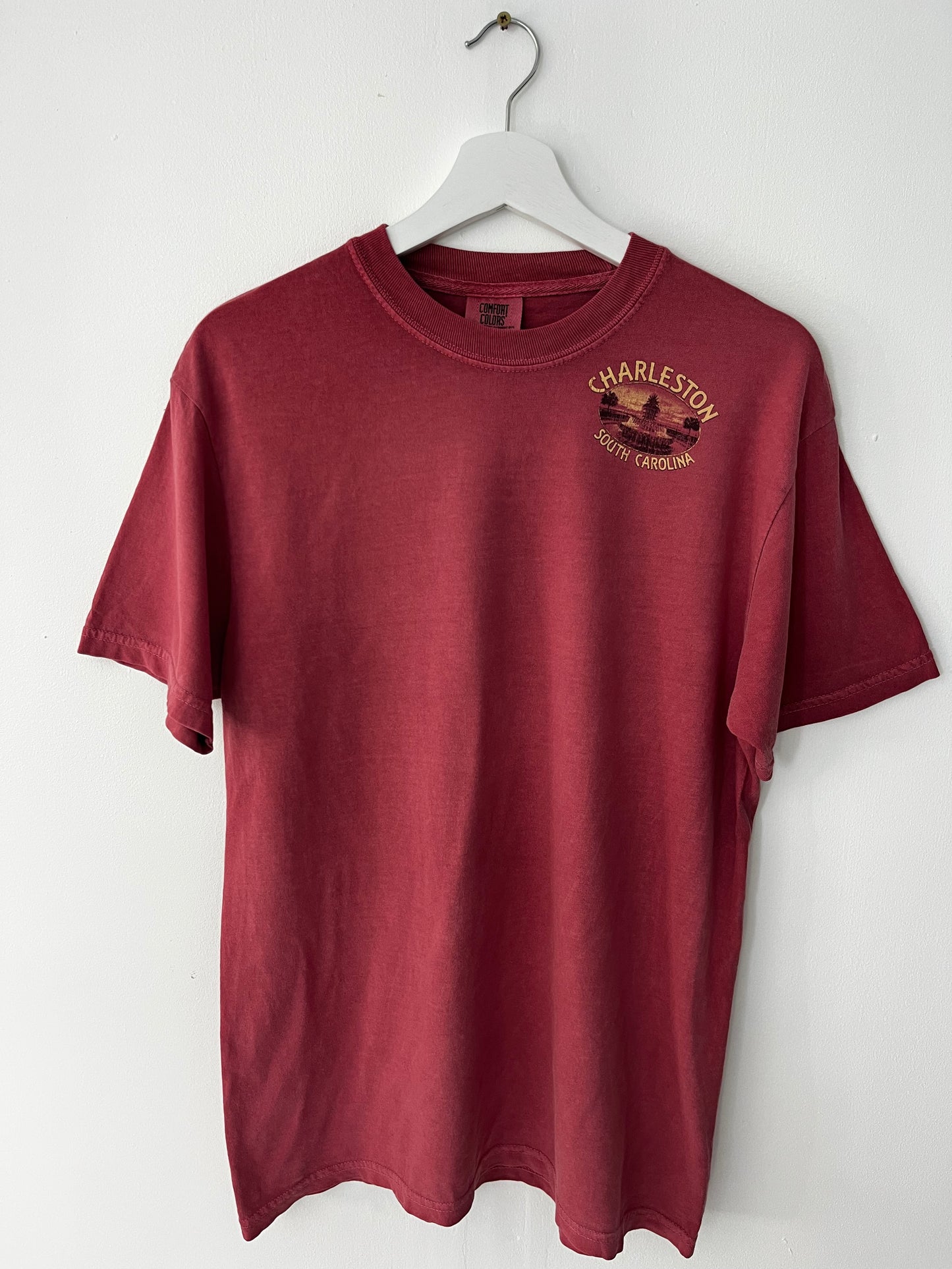 Pure Cotton Burgundy Charleston T-Shirt