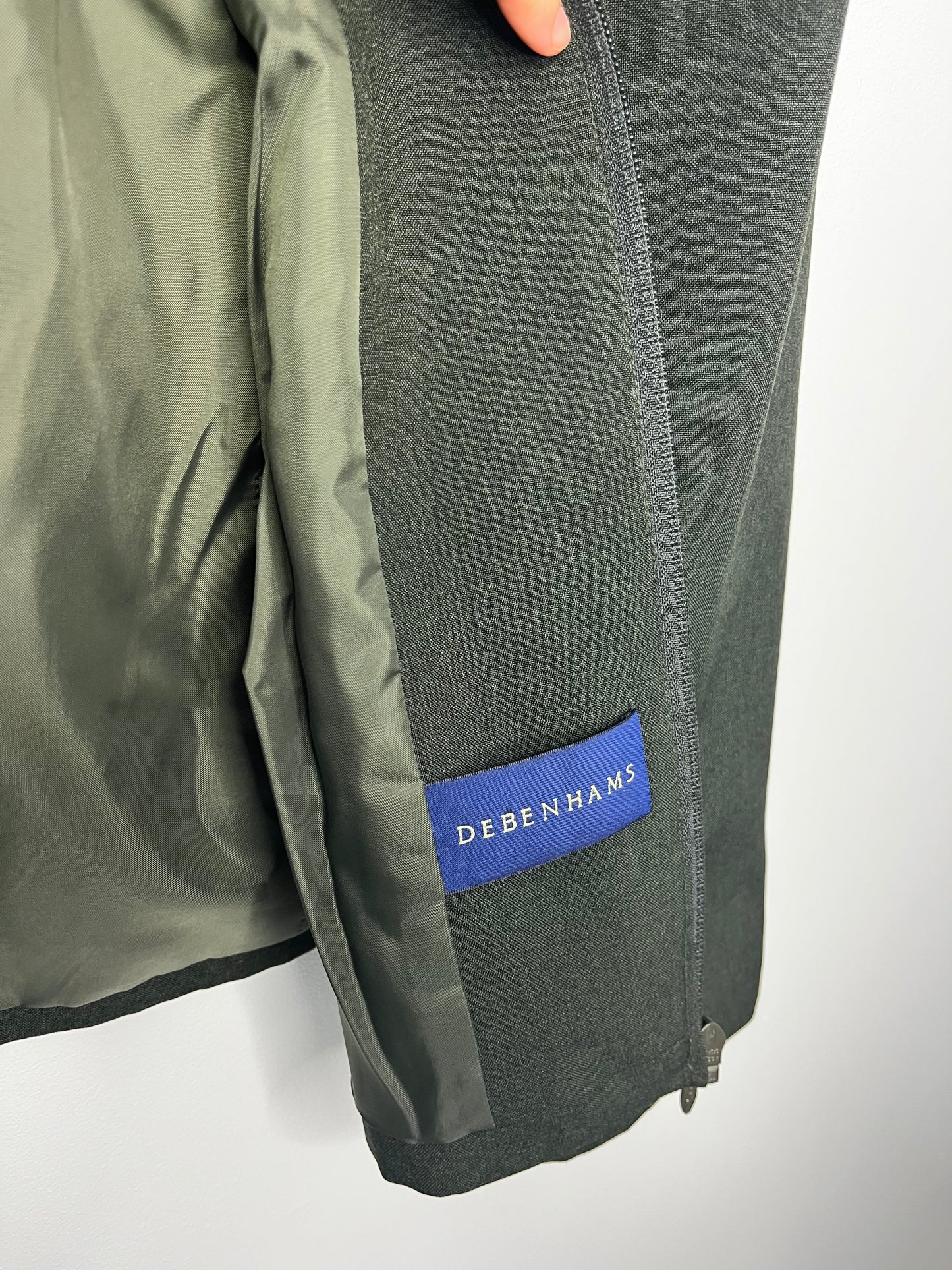 Dark Green Boxy Staple Zip Vintage Jacket