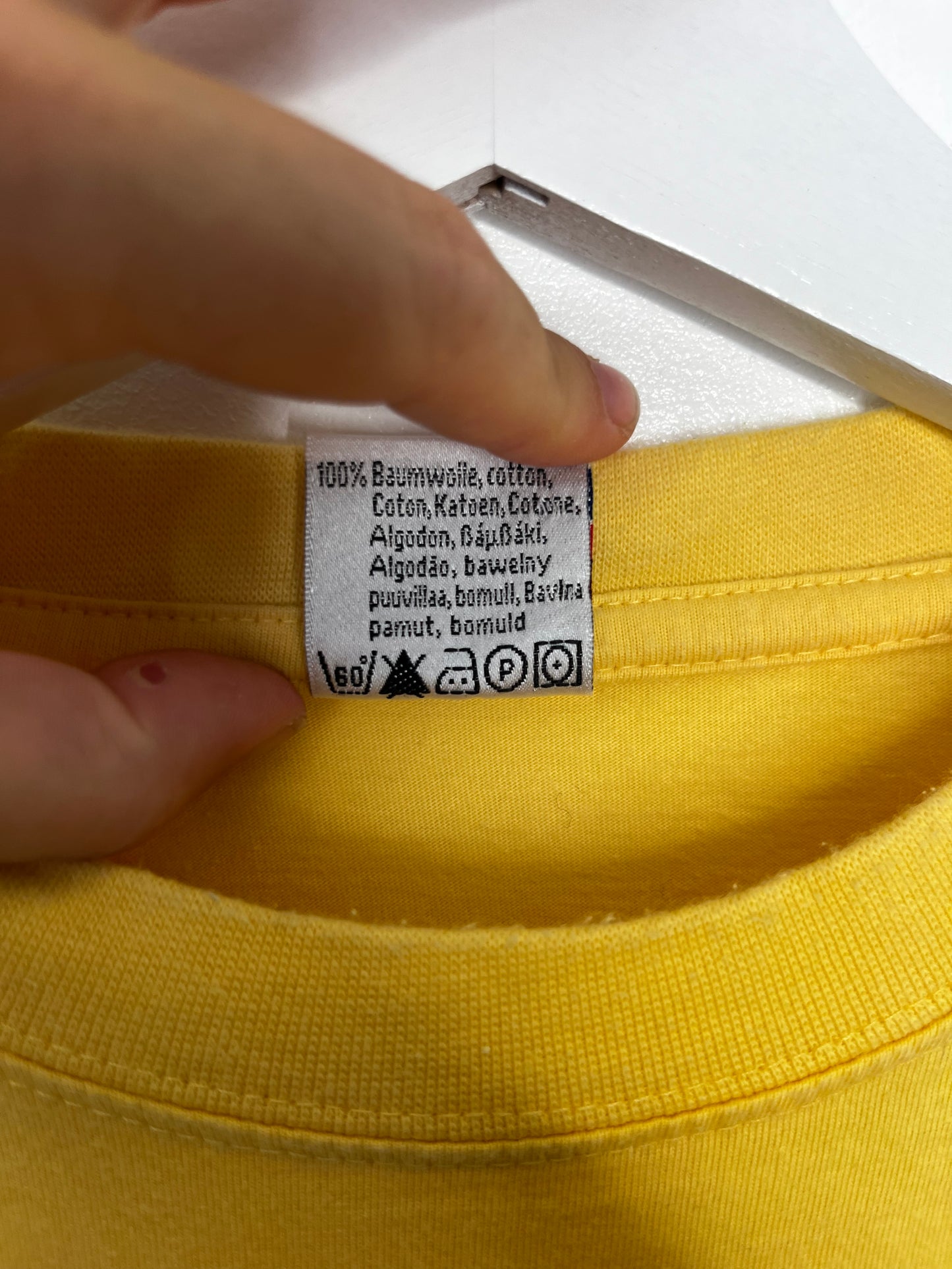 Yellow Classic Cotton Vintage T-Shirt