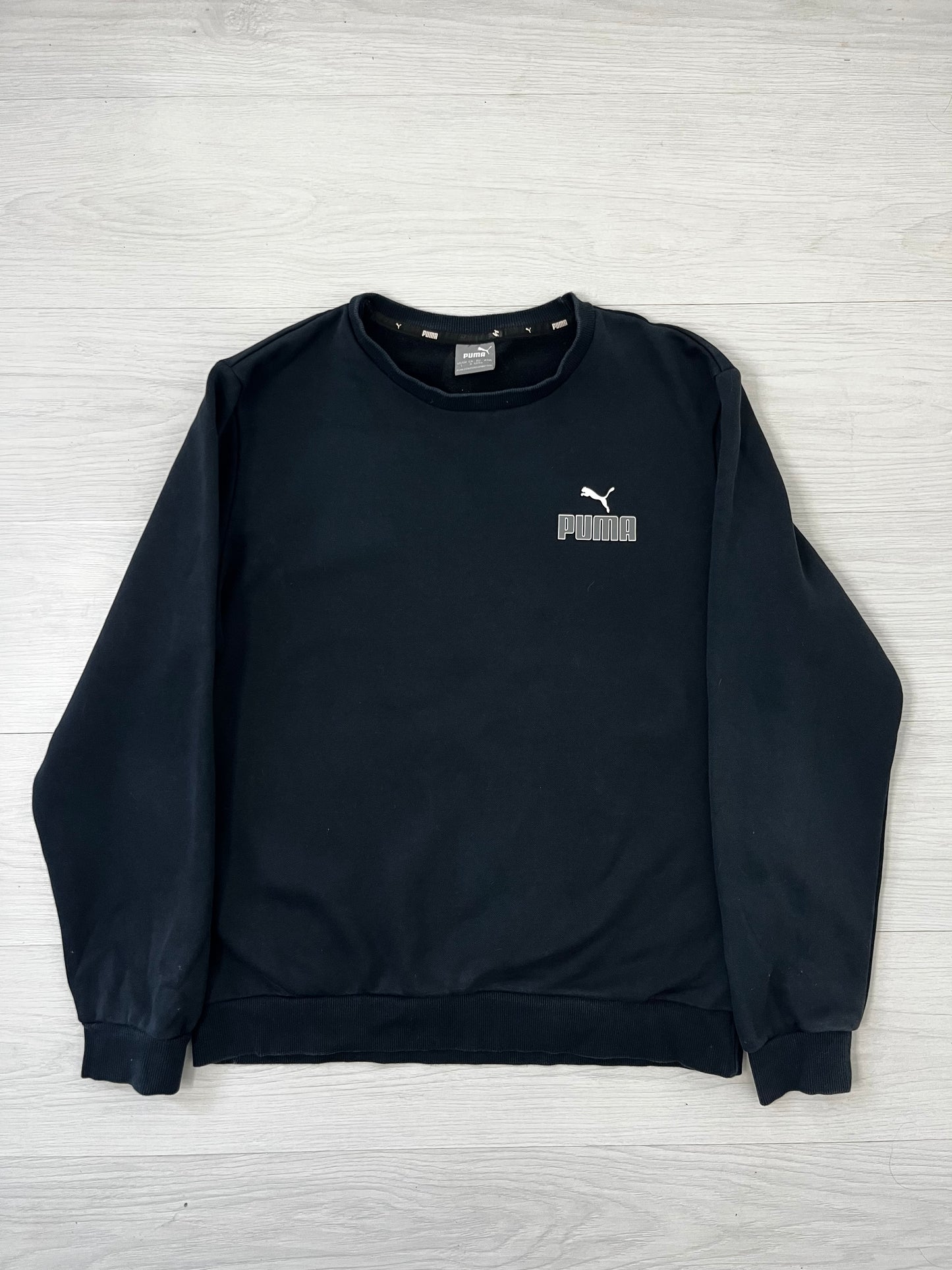 Black Puma Crew Neck Jumper