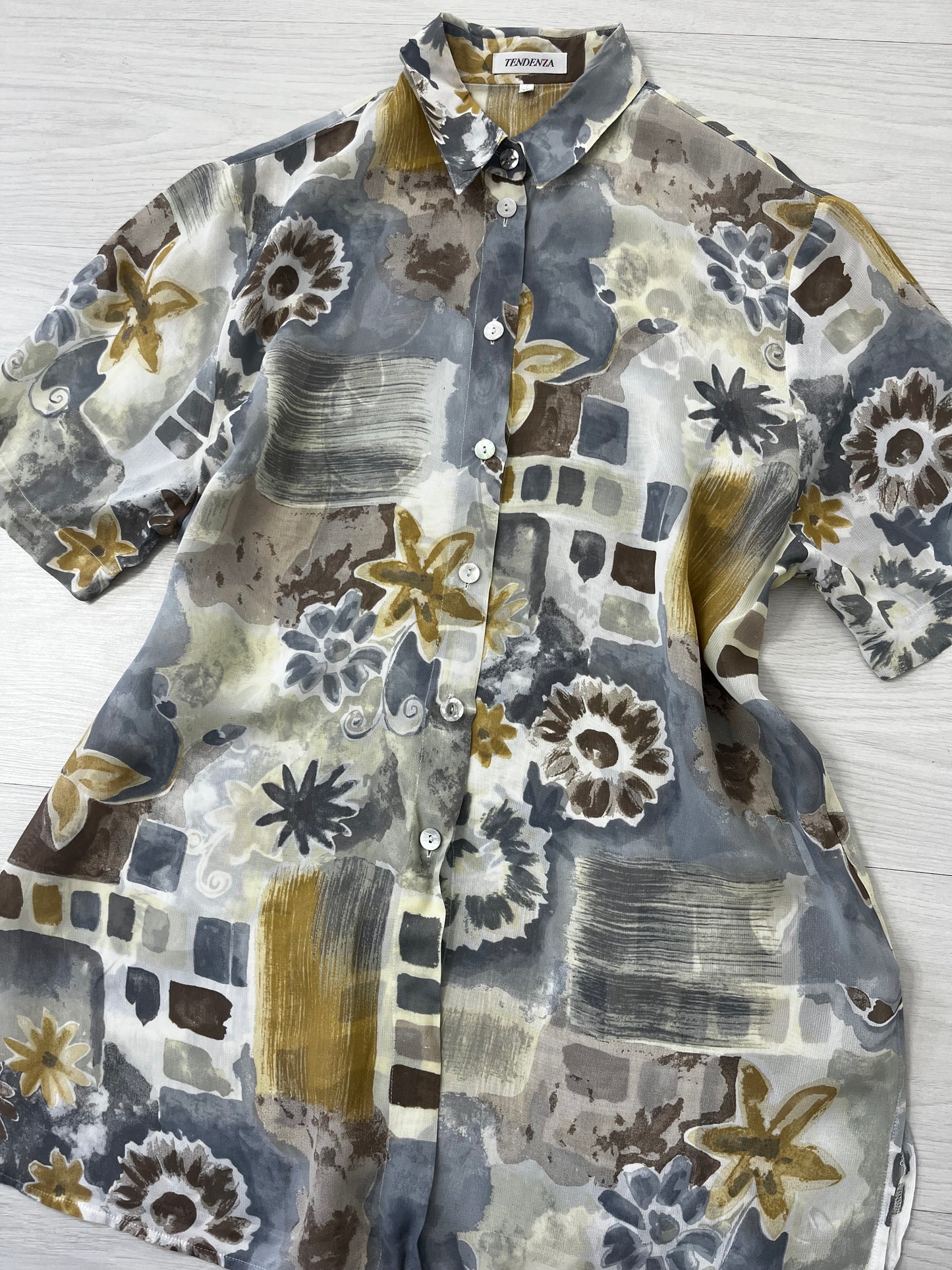 Semi Sheer Grey Vintage Shirt