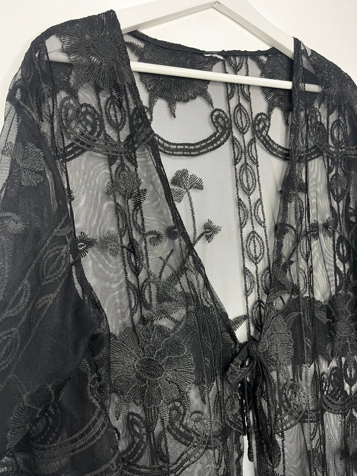 Black vintage Lace Holiday Cover Up