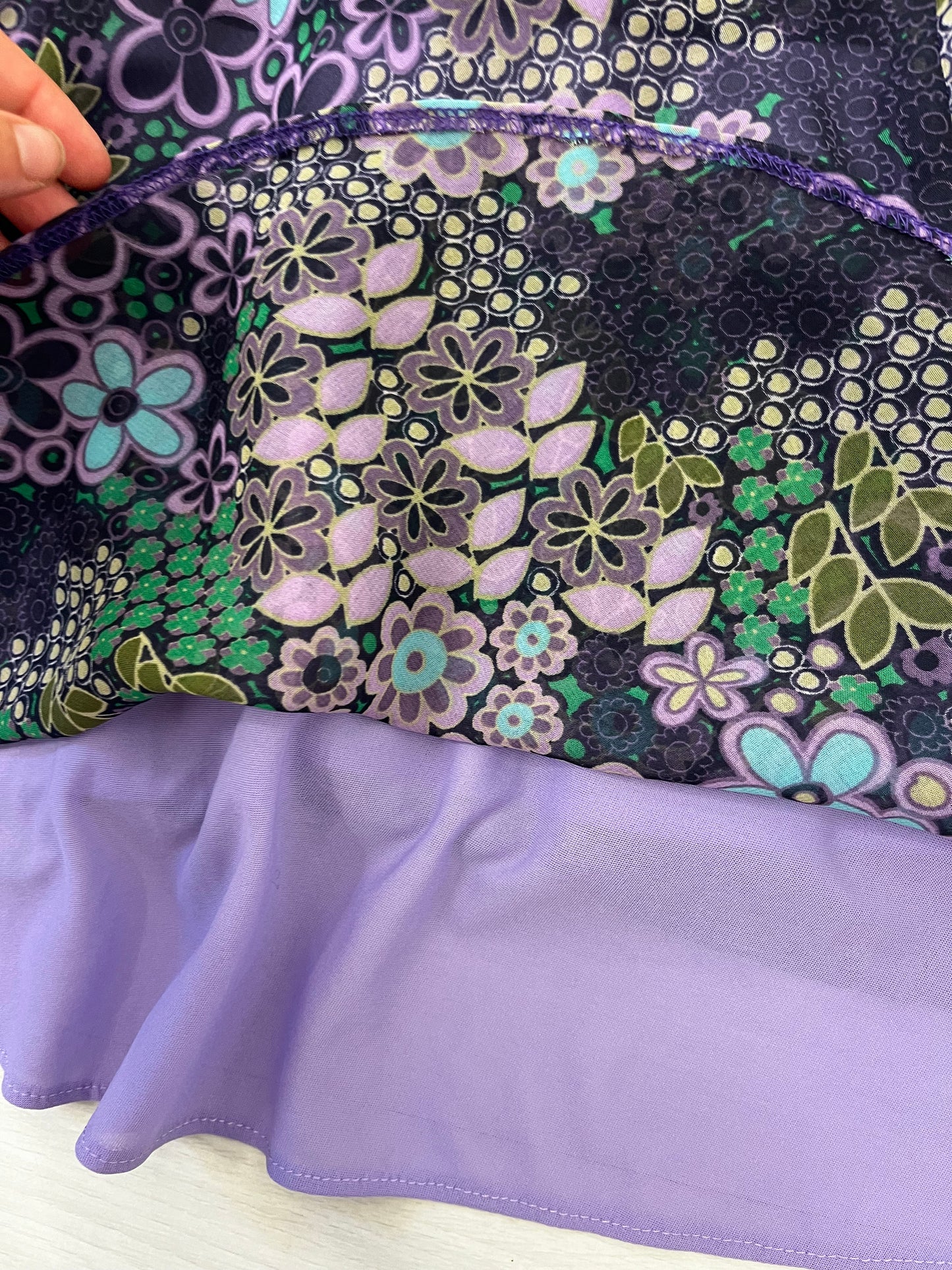 Purple Y2K Floral Fairycore Blouse