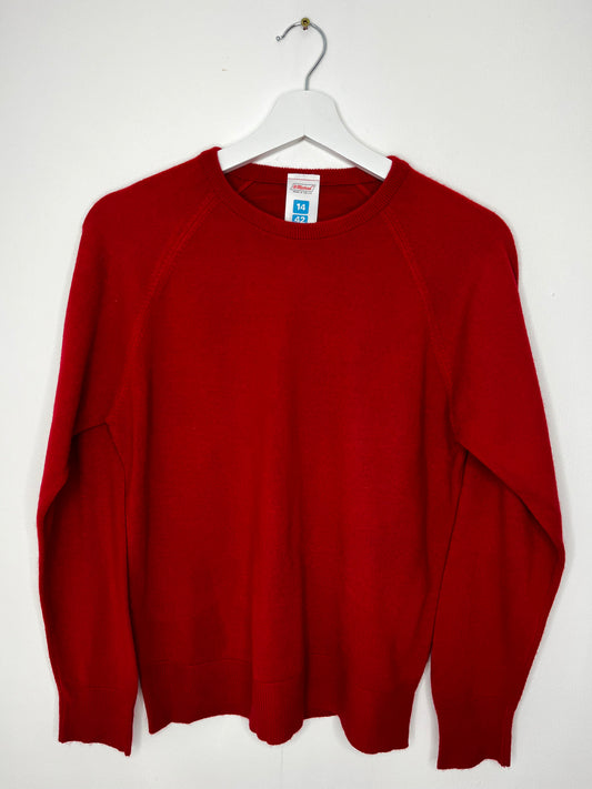 Red Soft Vintage Autumnal Jumper