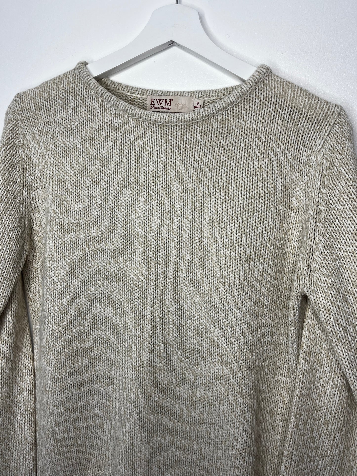 Cream Speckled Vintage Casual Jumper