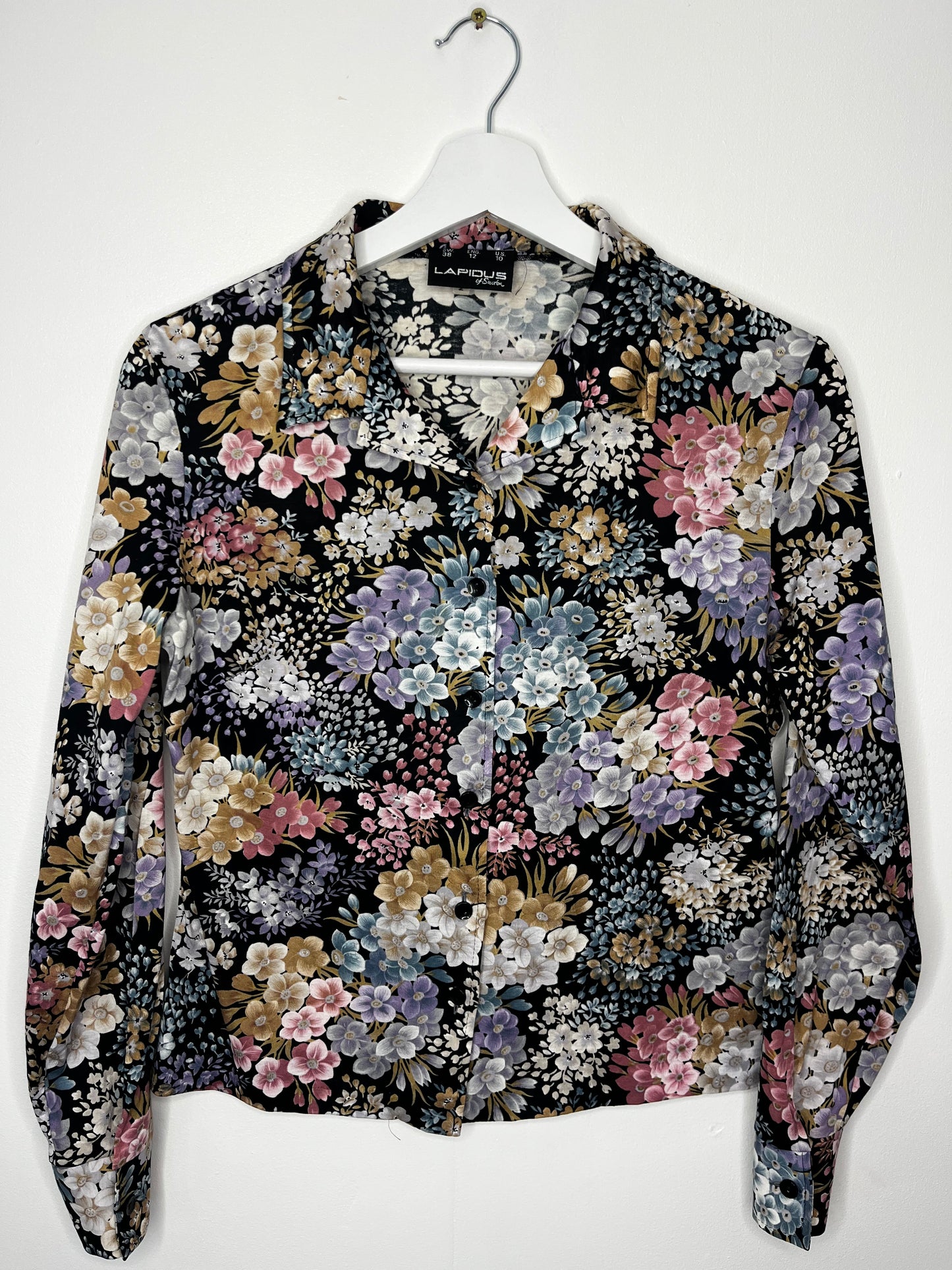 True Vintage Cotton Floral Blouse Shirt