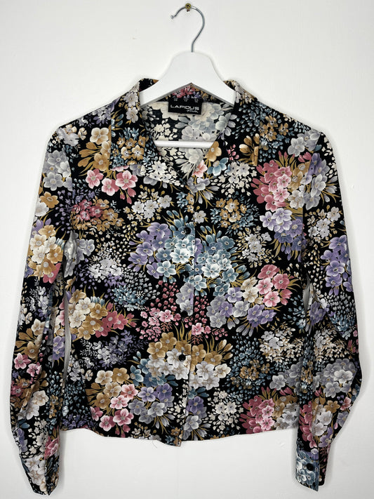 True Vintage Cotton Floral Blouse Shirt