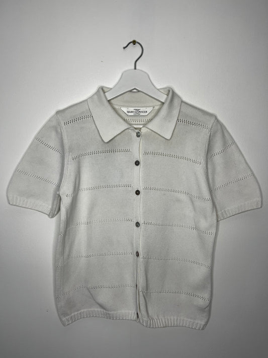 White Cotton Vintage Cardigan