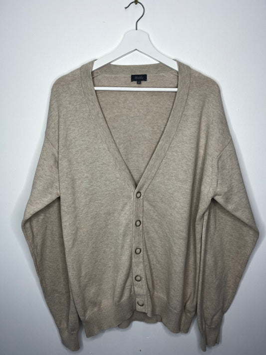 Cream Slouchy Cotton Staple Vintage Cardigan