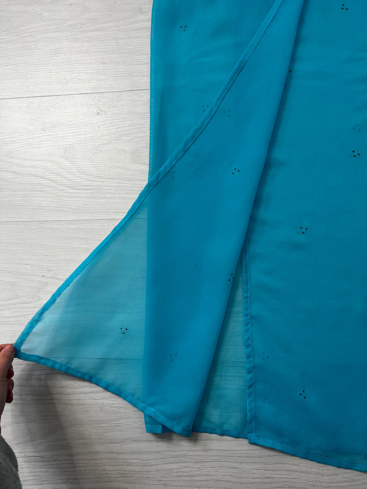 Semi Sheer Turquoise Vintage Sarong