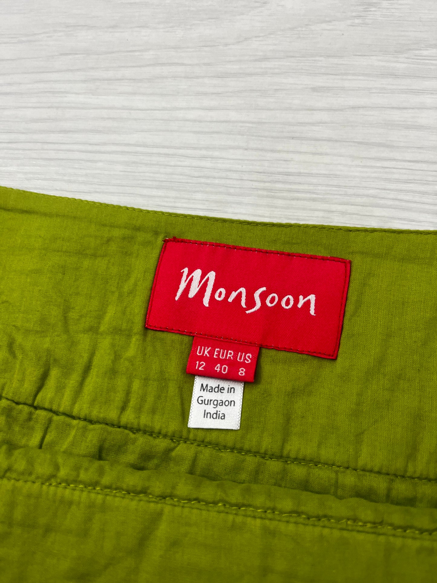 Lime Green Vintage Crochet Effect Skirt