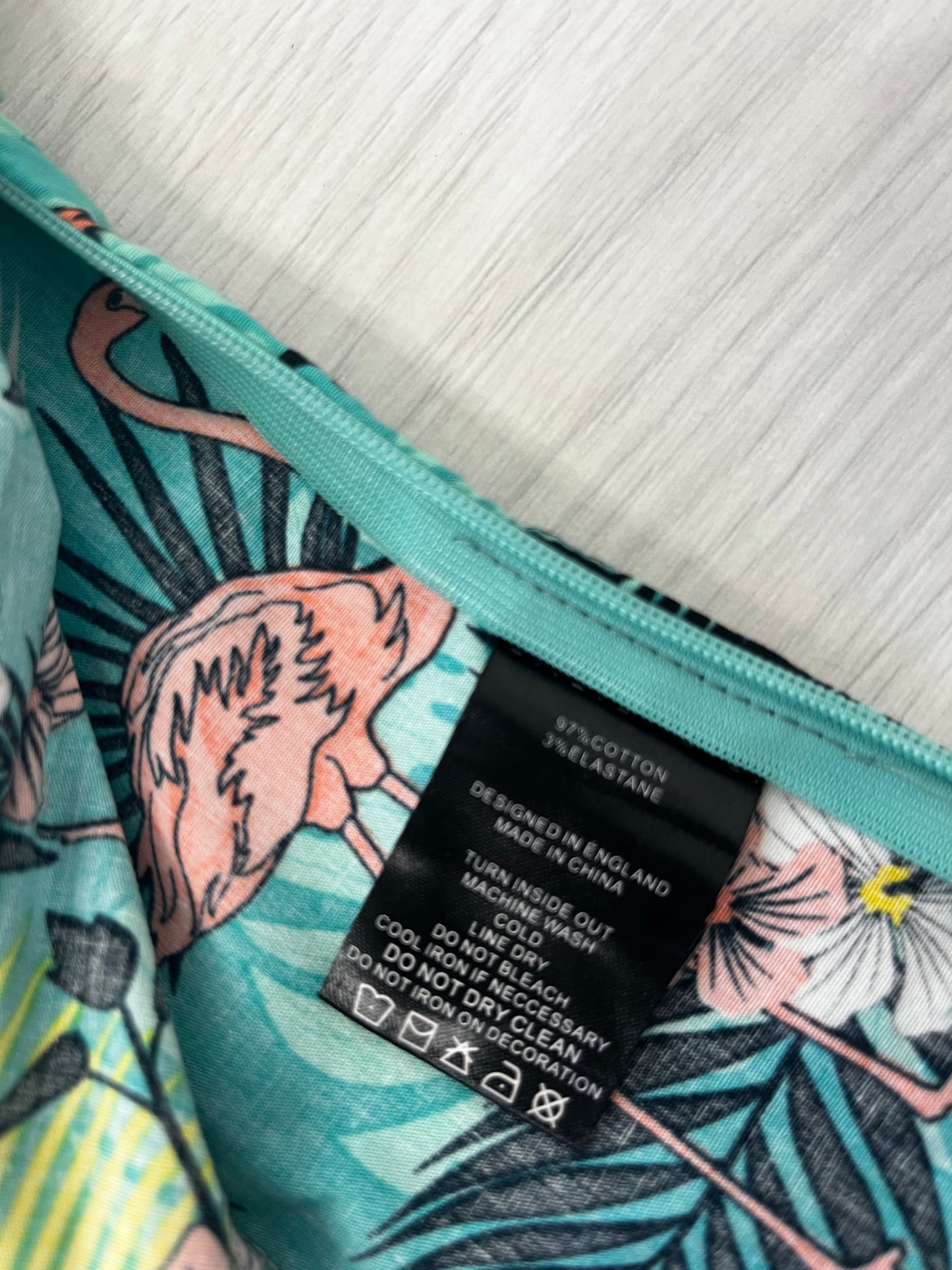 Vintage Flamingo Key Hole Effect Top Blouse