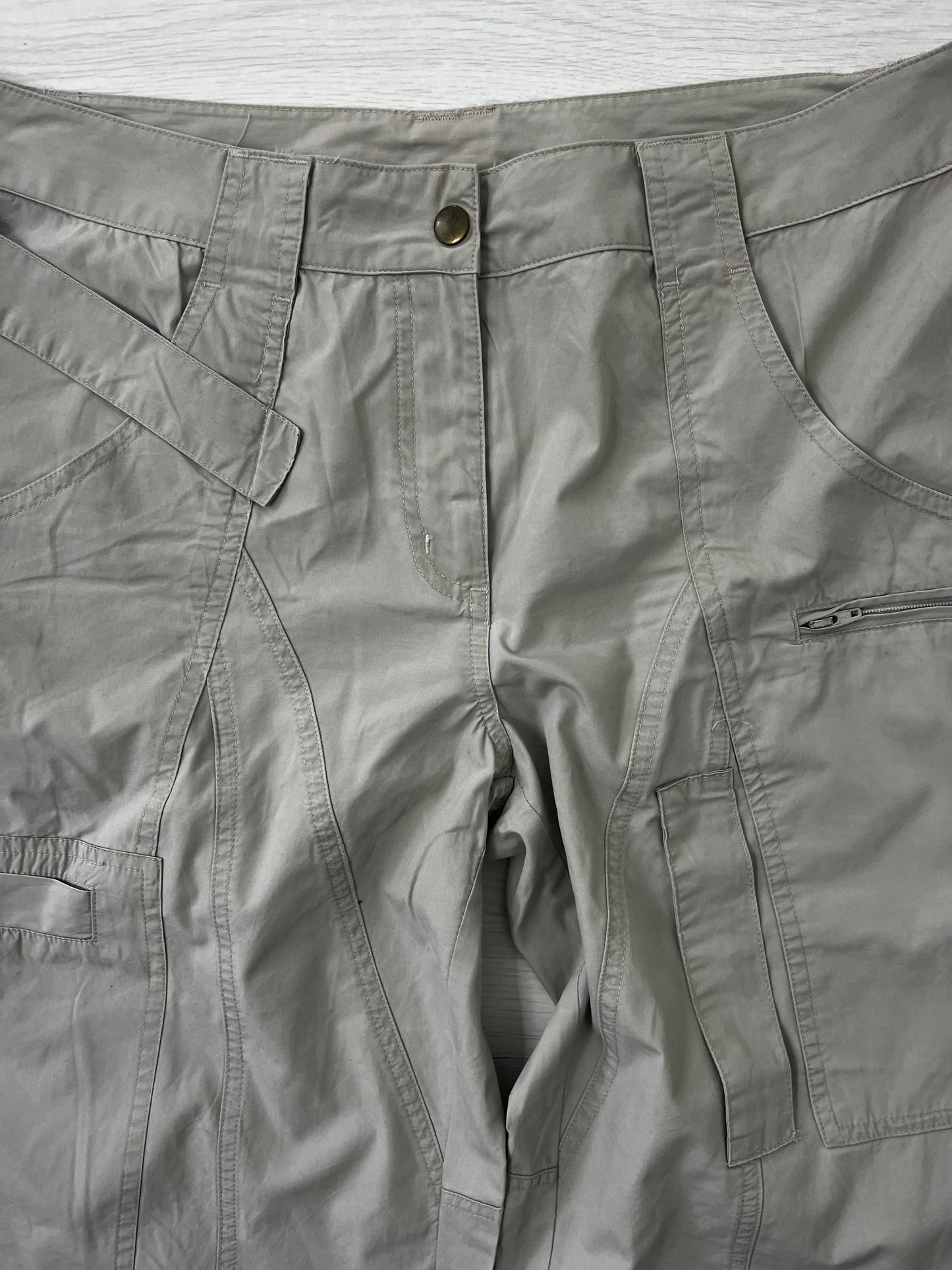 Y2k Cream Relaxed Cargo Pants Trousers