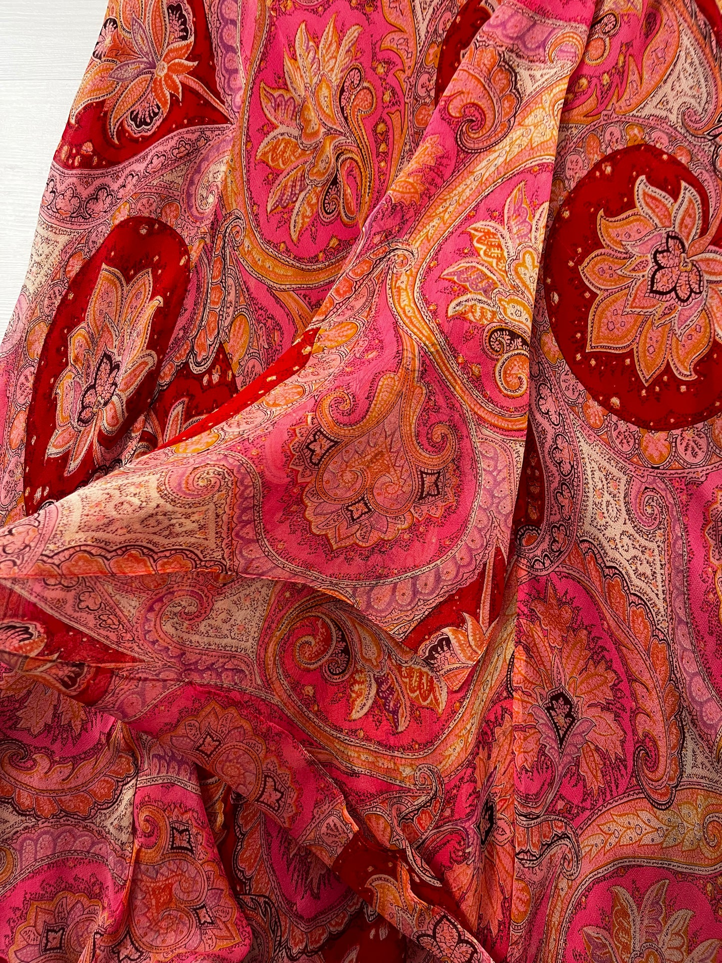 Long Vintage Paisley Silk Y2k Dress