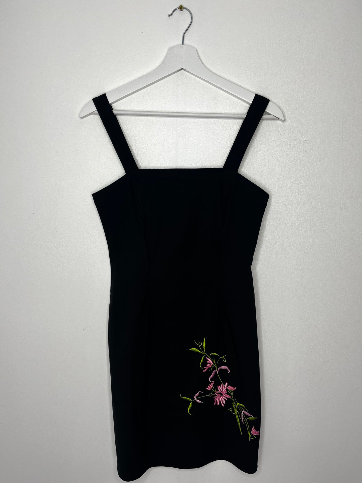 Y2k Black Flower Effect Little Black Dress