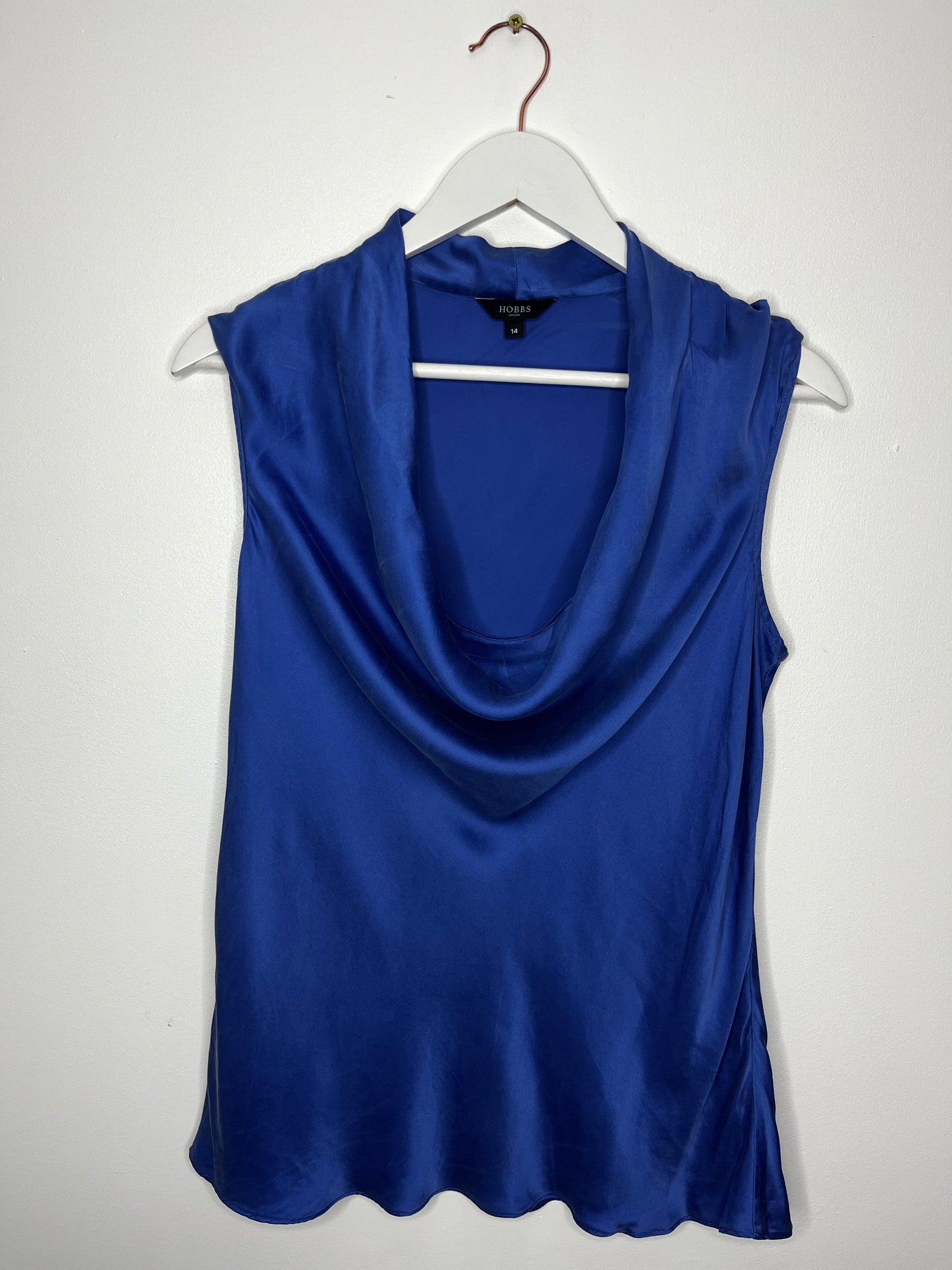 Vintage Silk Hobbs Cowl Neck Top Blouse