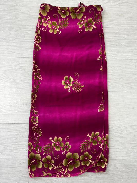 Pink Vintage Wrap Sarong Skirt