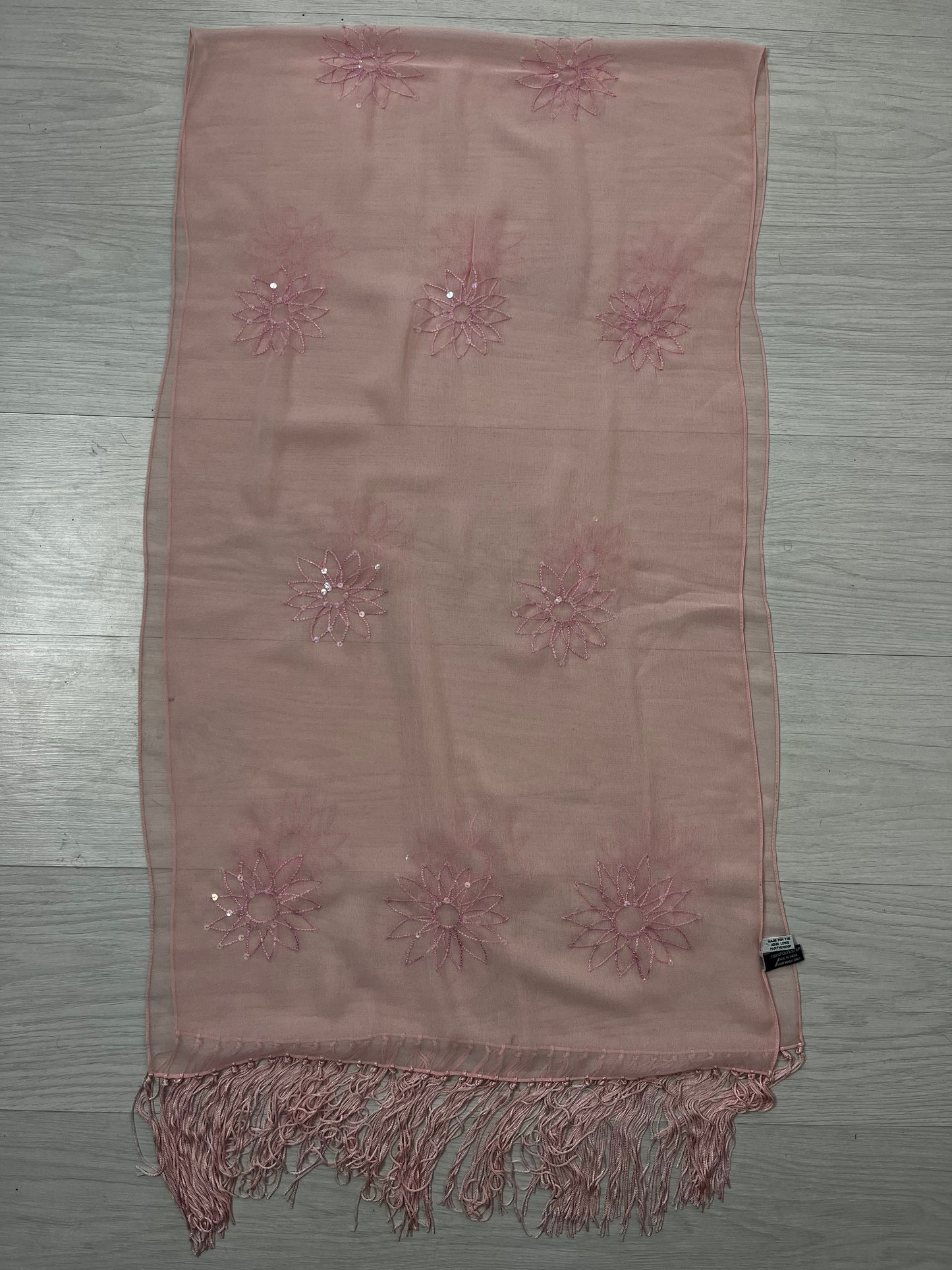 Baby Pink Vintage Tassel Sarong Cover Up