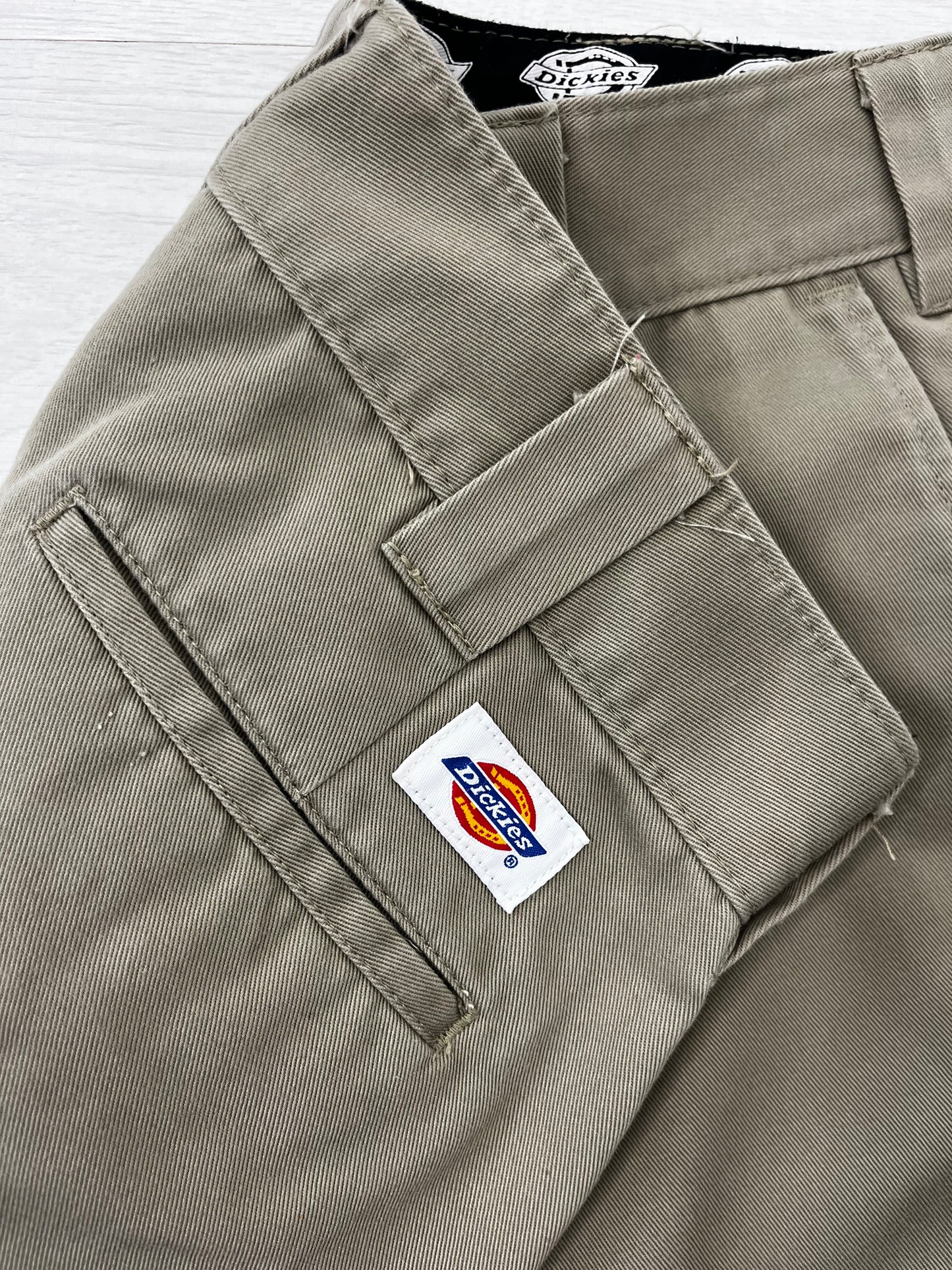 Beige Vintage Dickies Cut Off Chino Trousers