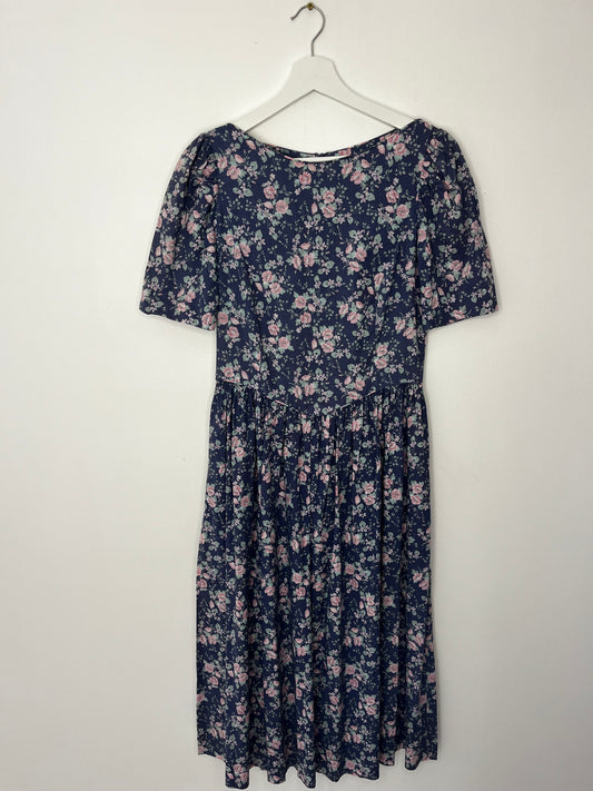 True Vintage Purple Floral Laura Ashley Dress