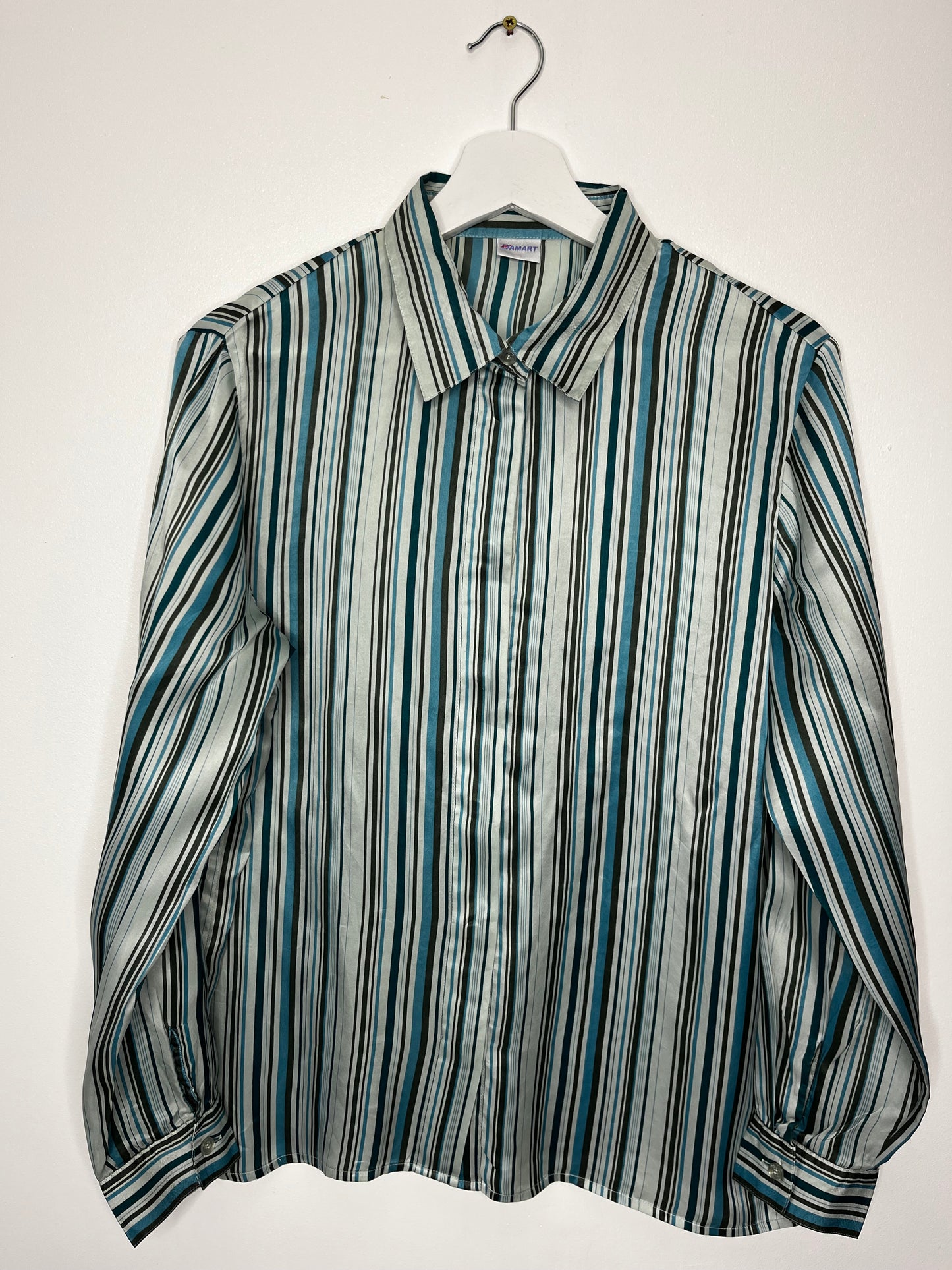 Blue Stripe Vintage Silk Shirt