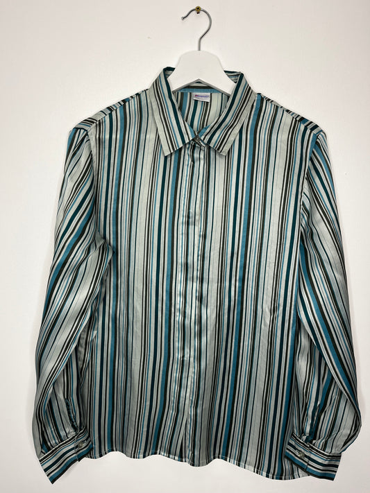 Blue Stripe Vintage Silk Shirt