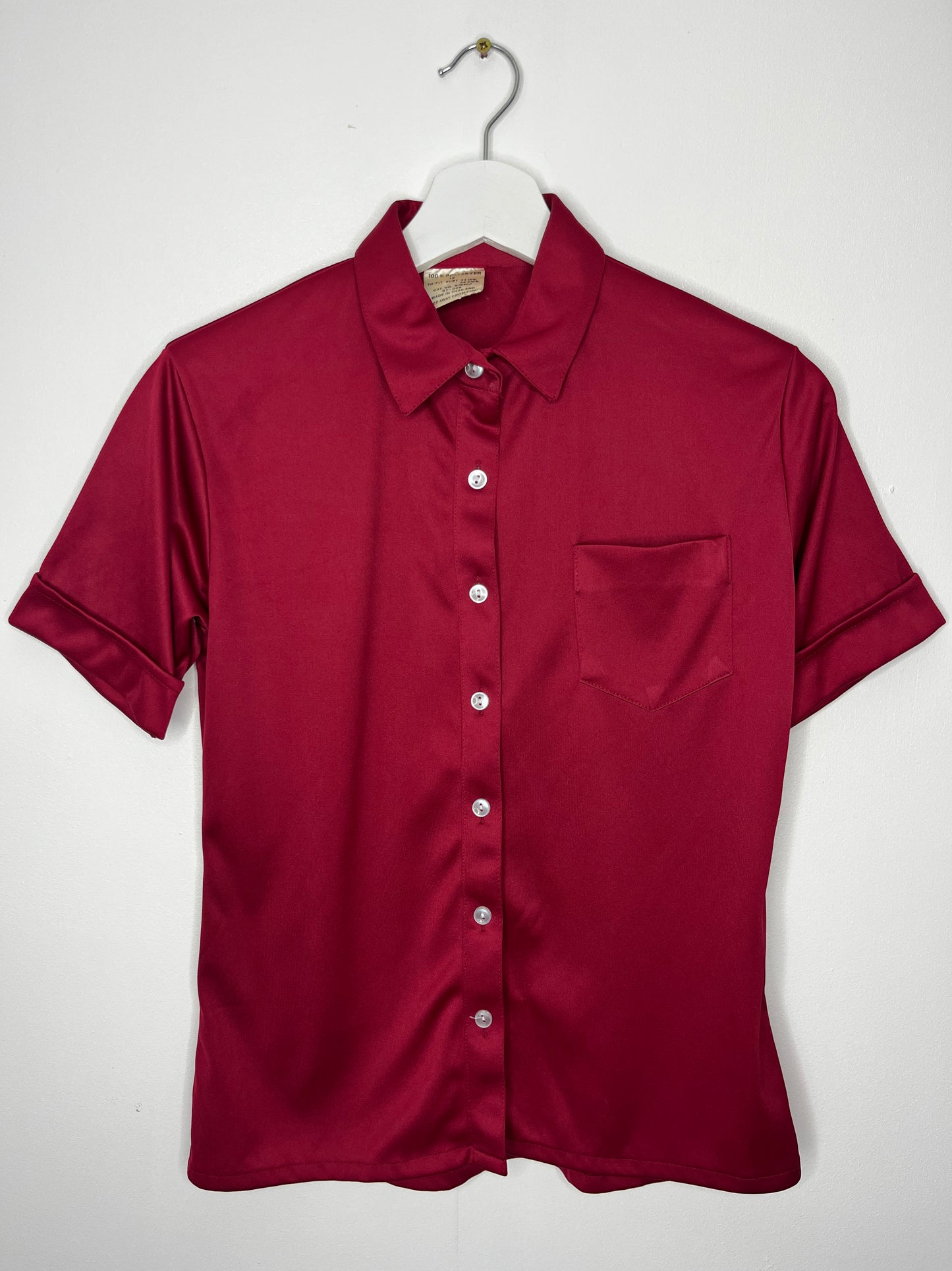 Deep Burgundy Tight Vintage Blouse