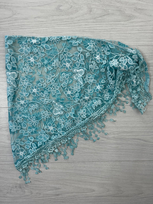 Turquoise Butterly Vintage Belt Headscarf