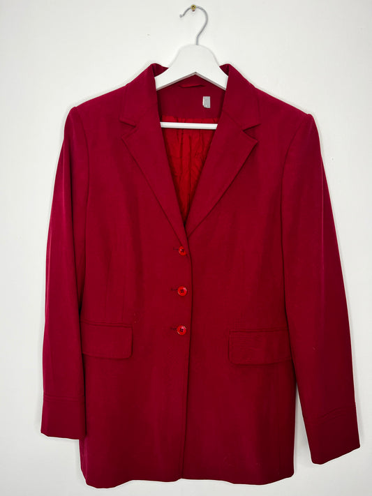 Red Casual Vintage Blazer