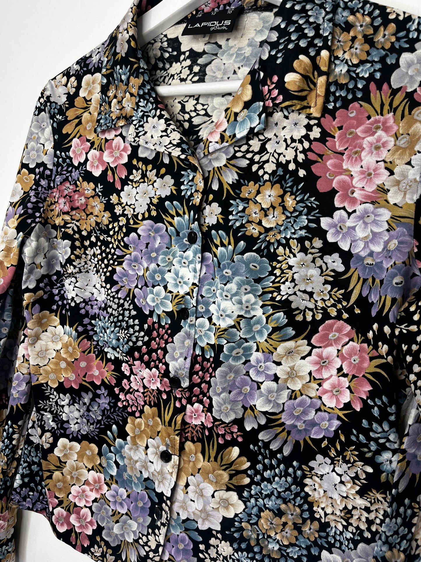 True Vintage Cotton Floral Blouse Shirt