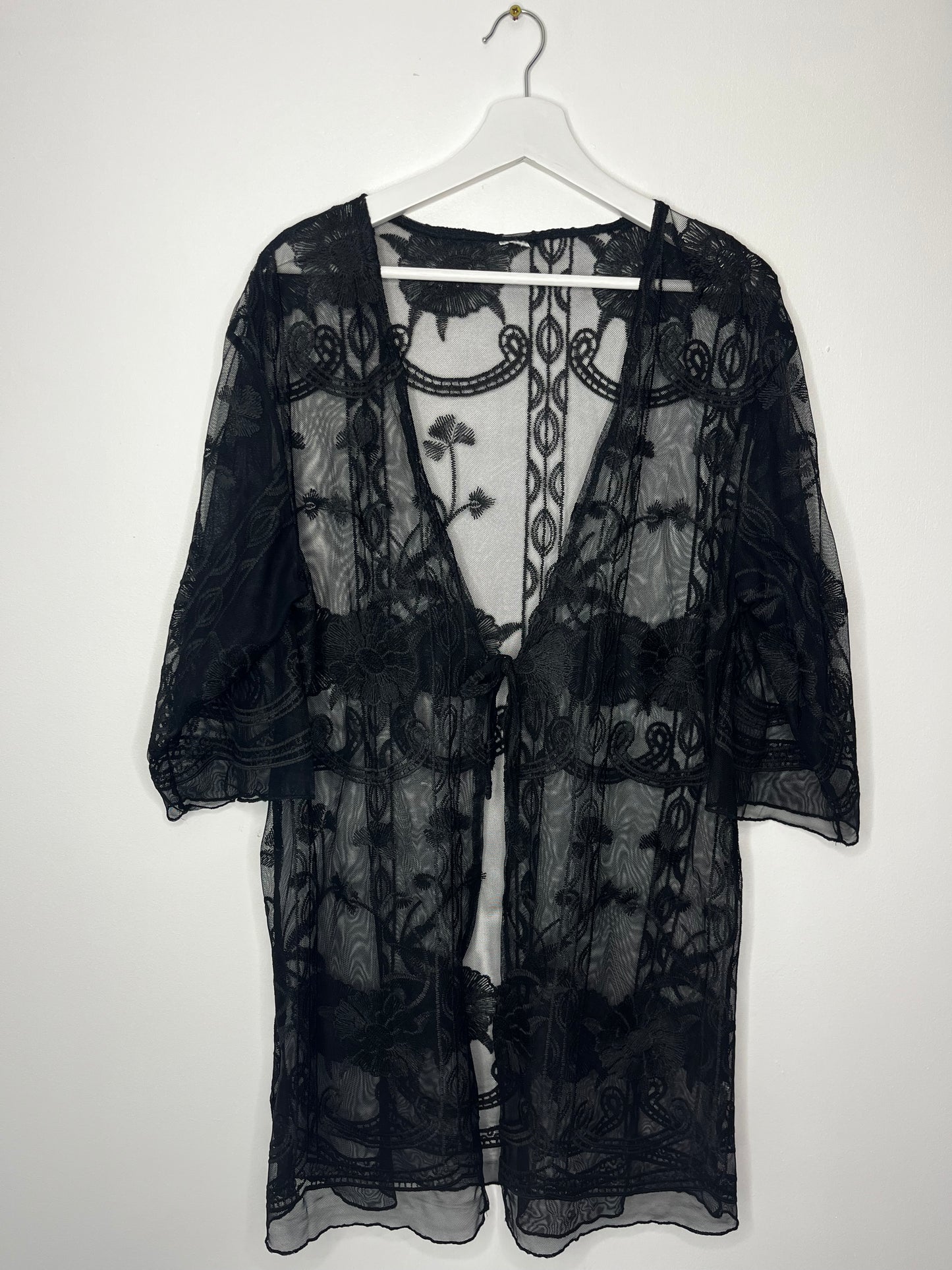 Black vintage Lace Holiday Cover Up