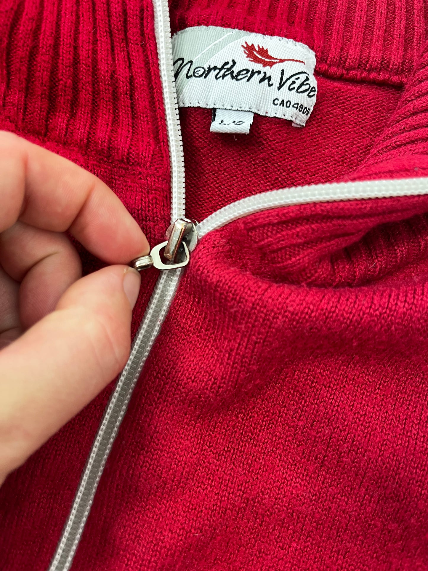 Red Y2k Canada Vintage Cardigan