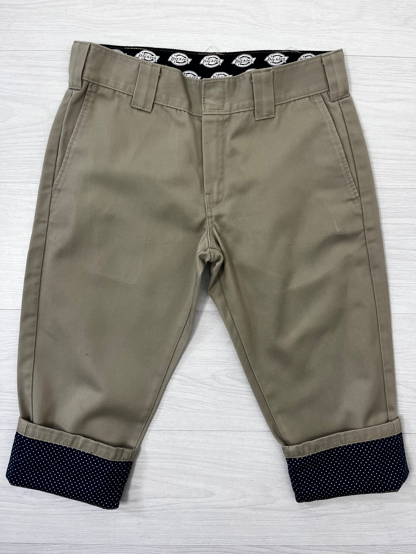 Beige Vintage Dickies Cut Off Chino Trousers