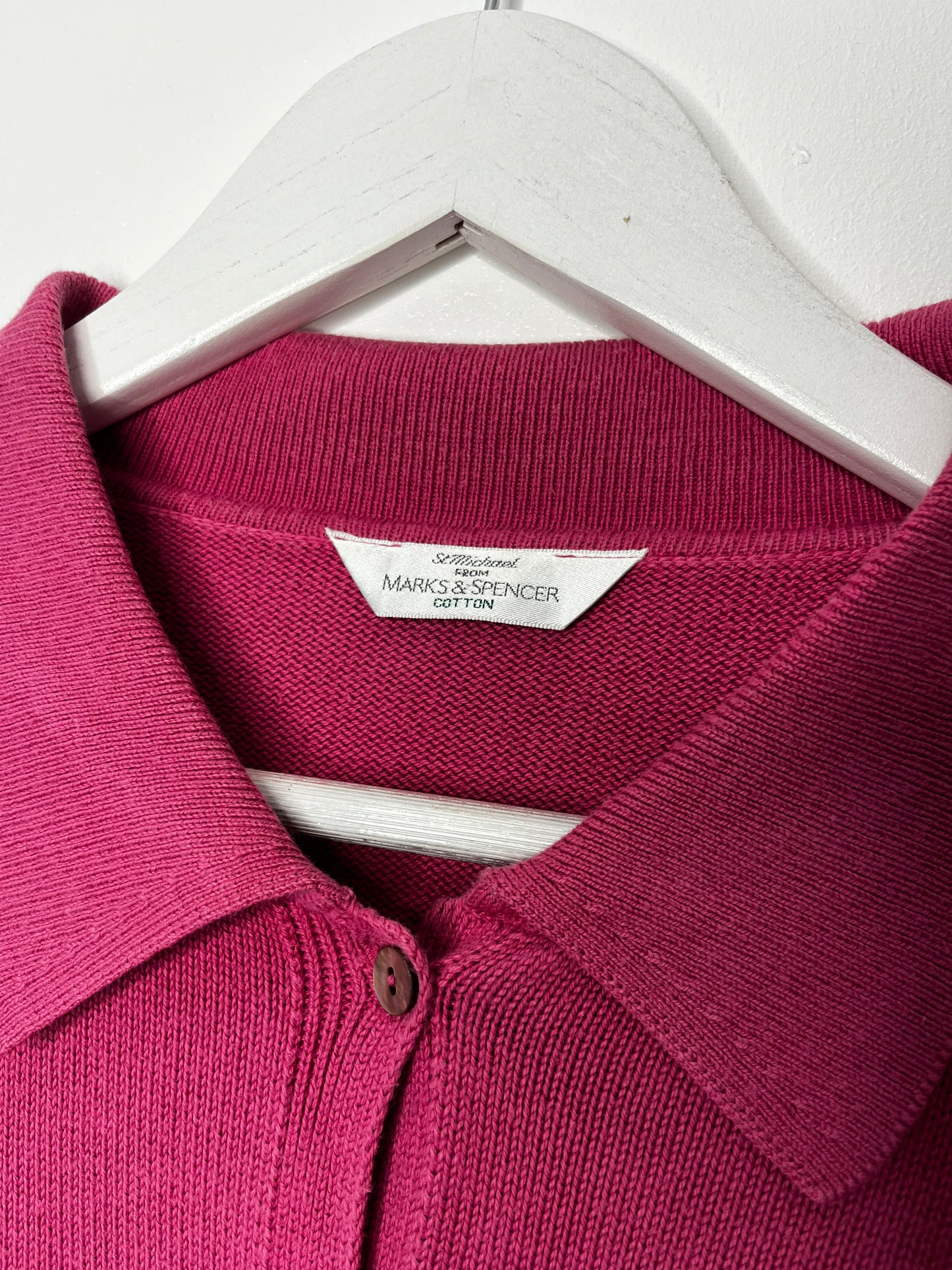 Pure Cotton Pink Vintage Spring Cardigan