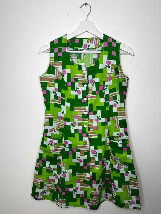 True Vintage 60s Green Dress