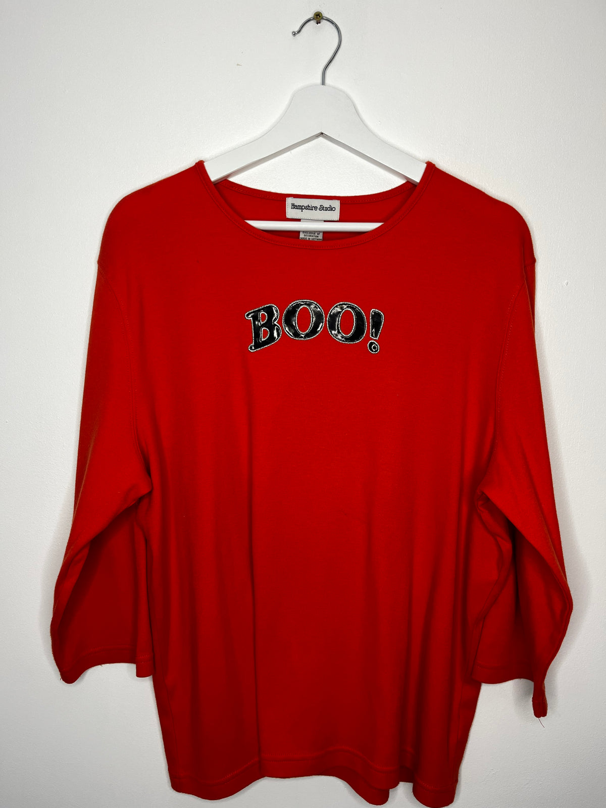 True Vintage Orange Boo Halloween Long Sleeve Top