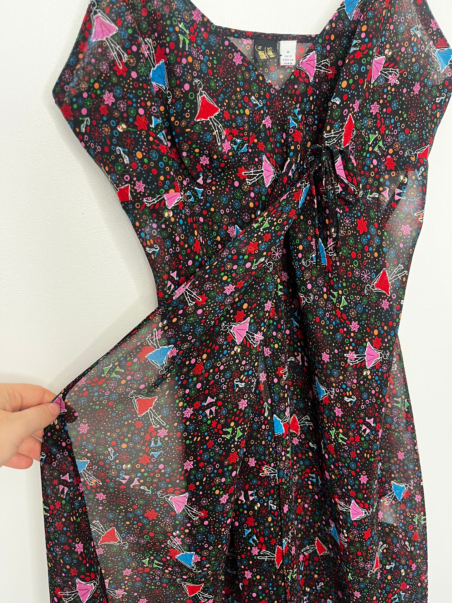 Semi Sheer Summer Wrap Strap Dress