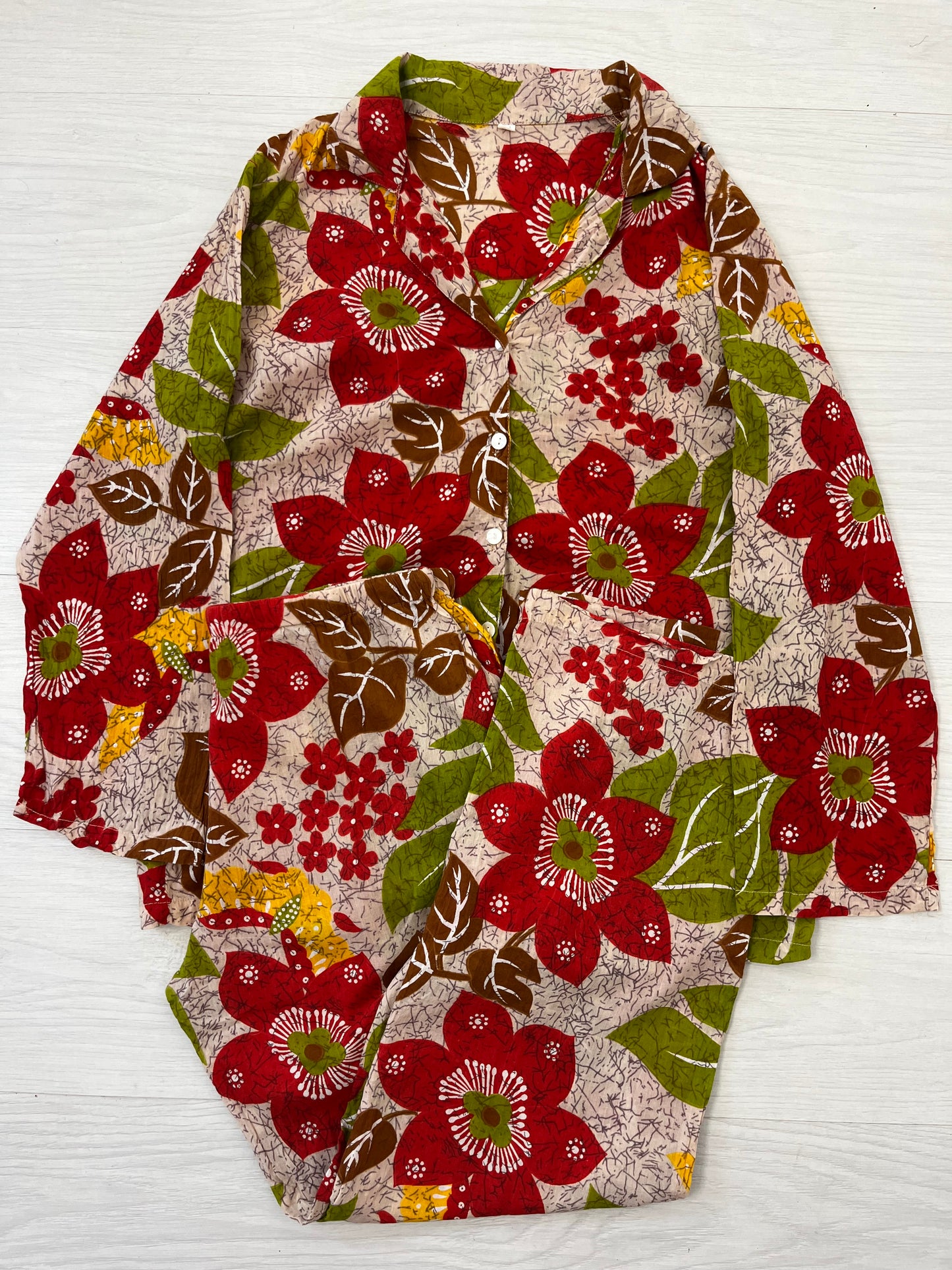 True Vintage Shirt Trousers Floral Two Piece Set