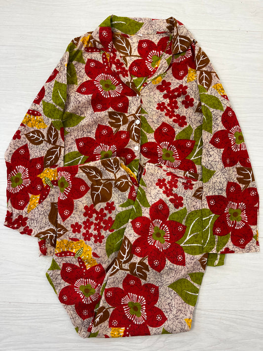 True Vintage Shirt Trousers Floral Two Piece Set