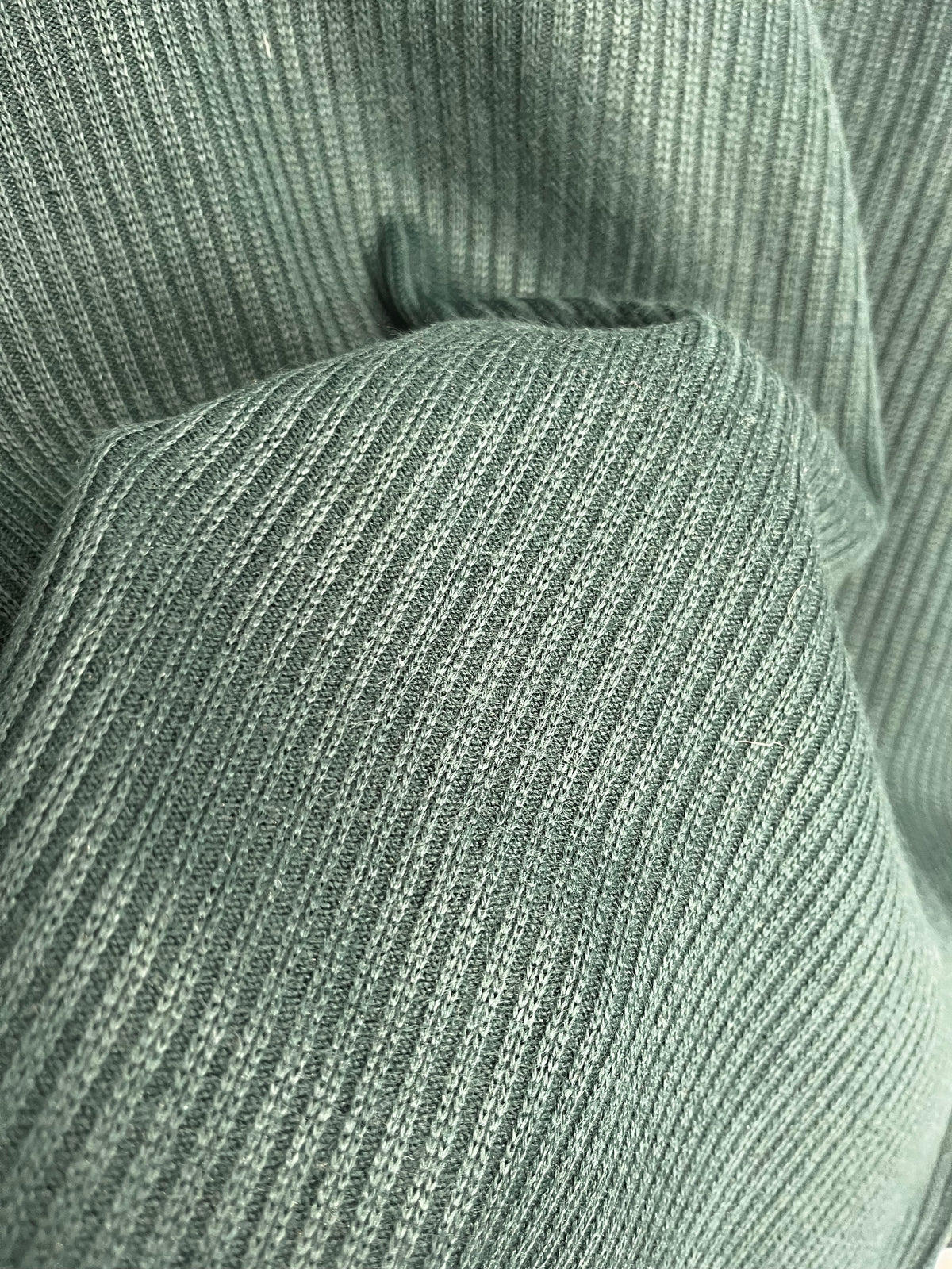 Bottle Green Ribbed Roll Neck Jumper