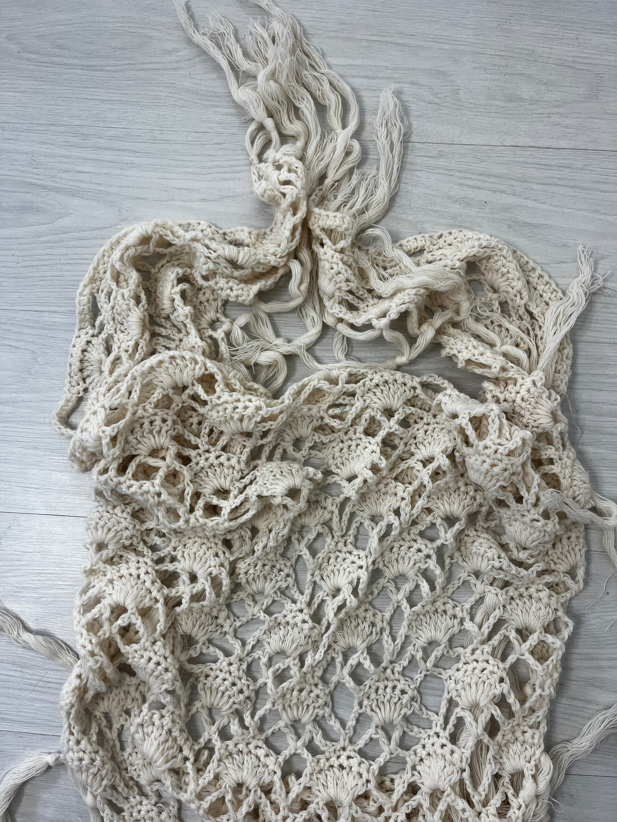 Cream Versatile Vintage Shawl