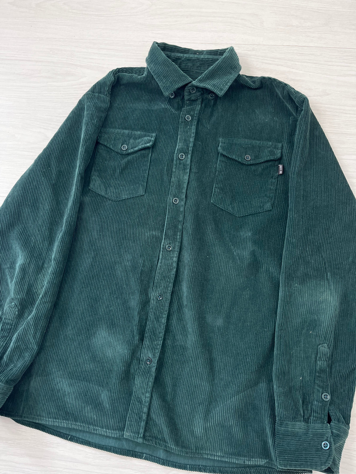 Bottle Green Thick Cord Shirt