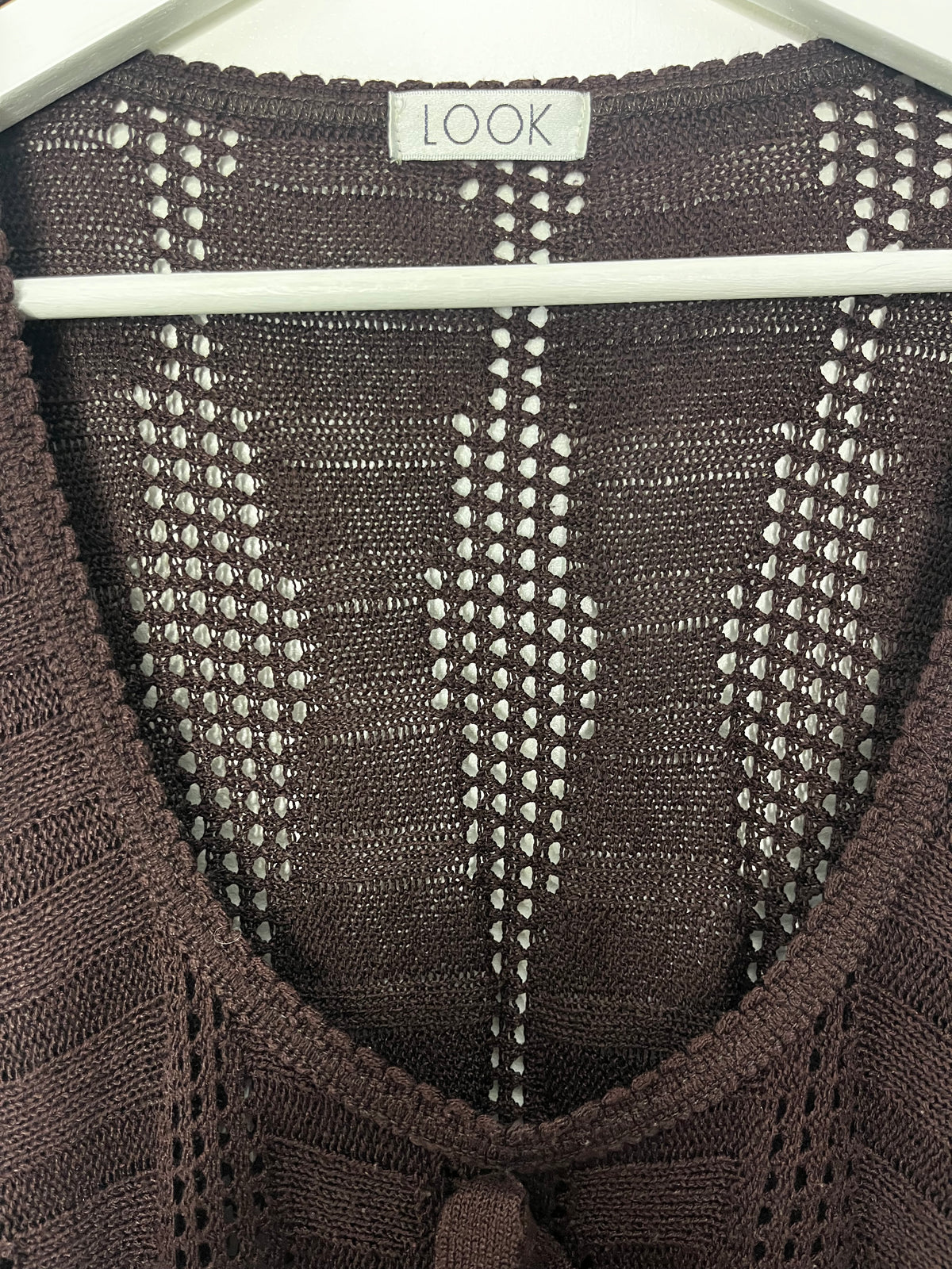 Brown Crochet Vintage Dress